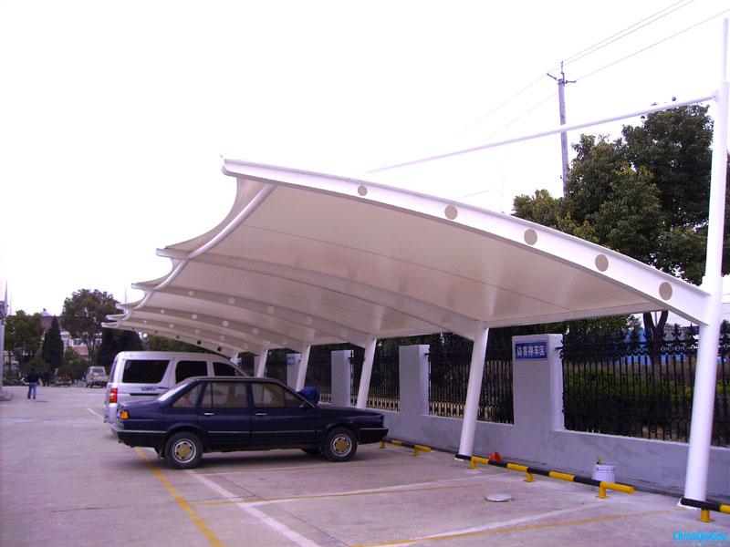 停車棚、拉膜亭、別墅車棚、張力膜車棚