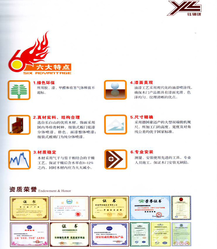 鈺翎瓏實木門特點