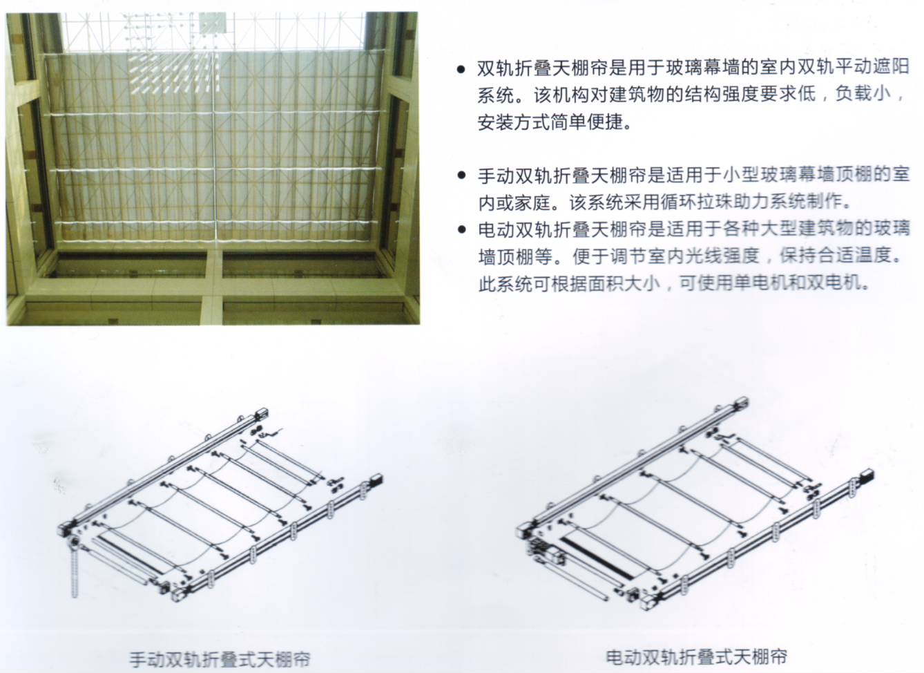 海思達(dá)手動(dòng)電動(dòng)雙軌折疊簾2