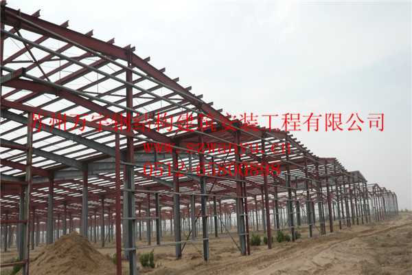 蘇州常州輕鋼網(wǎng)架管桁架鋼結構廠房車間加工
