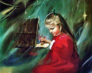 童年油畫