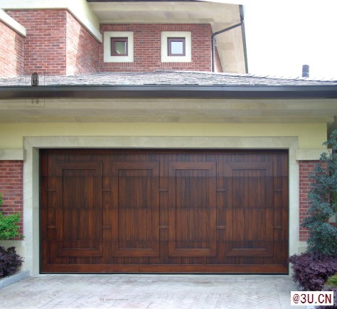 實木復(fù)合車庫門	